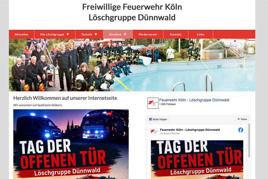 Startseite der Löschgruppe Dünnwald